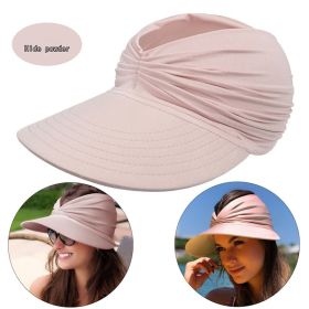 Wide Brim Sun Protection Hat; Visor Hat; Breathable Empty Top Sun Hat; Scallop Cap For Beach Outdoor; Women's Hat & Caps (Color: Pink)